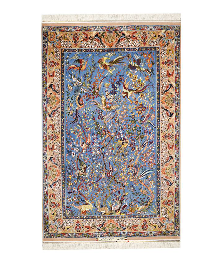 قالی ذرع ونیم اصفهان کد ru2366